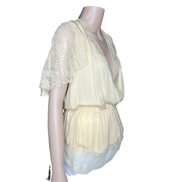 Foley + Corinna silk blouse top wrap lace beads - Picture 2 of 15